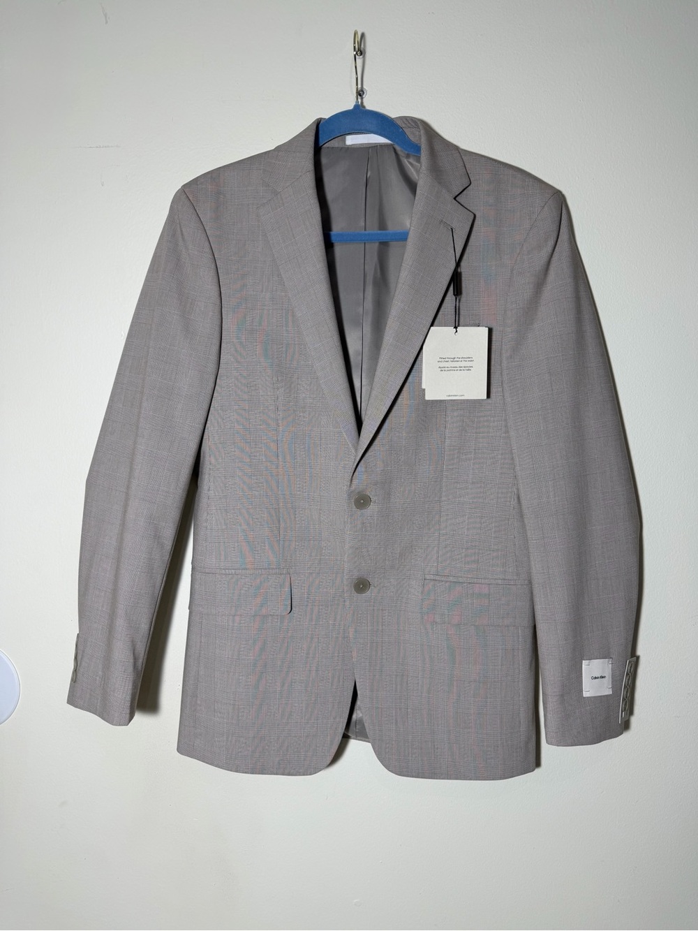 Calvin Klein Light Gray Two-Button Sport Coat